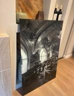Glasplaat kunst schilderij plexiglas Bar Parijs 80x120, Huis en Inrichting, Ophalen of Verzenden, Zo goed als nieuw, Gashaard