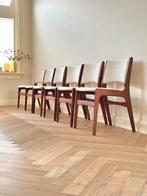 6 vintage stoelen Deens design Erik Buch jaren 50/60, Ophalen, Hout, Bruin, Vijf, Zes of meer stoelen