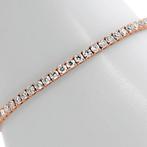 14K Roségouden tennisArmband met 4,49ct natural diamanten, Ophalen, Nieuw, Goud