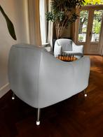 Natuzzi Platea leder licht grijs, 2 stuks, design, Huis en Inrichting, Fauteuils, Ophalen, Zo goed als nieuw, 75 tot 100 cm, 50 tot 75 cm