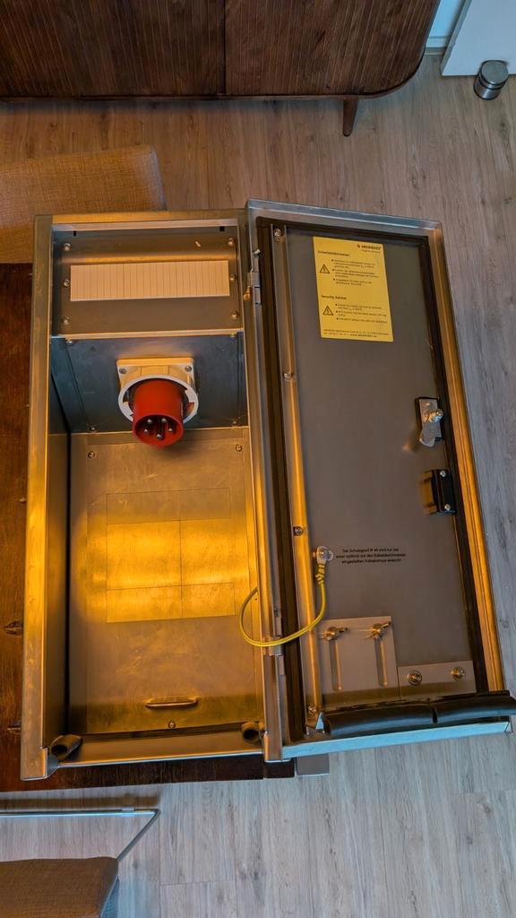Mennekes RVS 63A 6H stekker compleet, Doe-het-zelf en Verbouw, Elektra en Kabels, Zo goed als nieuw, Stekker, Ophalen of Verzenden