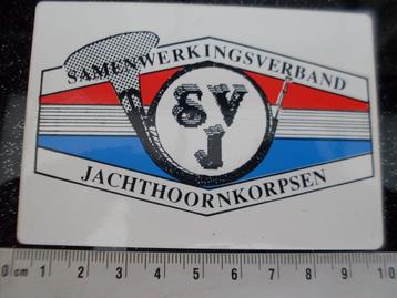 sticker samenwerkingsverband jachthoornkorpsen logo svj beschikbaar voor biedingen