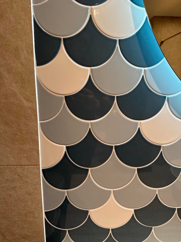 Partij Druppel Tegels - Wit, Lichtblauw, Middenblauw, Ophalen, Nieuw, Minder dan 20 cm, Minder dan 5 m²