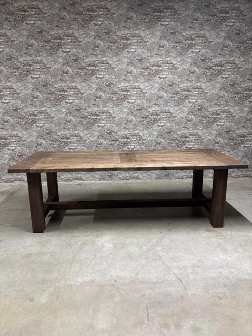 Massief eiken kloostertafel nr.904, Huis en Inrichting, Tafels | Eettafels, Nieuw, 100 tot 150 cm, 200 cm of meer, Vijf personen of meer