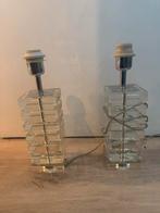 Set van 2 luxe tafellampvoeten – helder plexiglas met chroom, Ophalen of Verzenden, Minder dan 50 cm