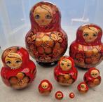 9 Houten handbeschilderde Matroesjka poppen uit Rusland, Ophalen of Verzenden, Zo goed als nieuw