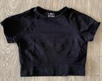 Zwart kort topje met korte mouw, maat S, Zwart, Ophalen of Verzenden, Zo goed als nieuw, Korte mouw