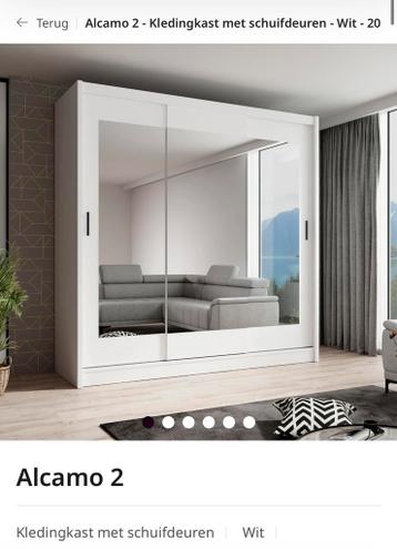 Kledingkast met spiegel,- schuifdeuren - afbeelding 2