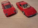 Burago Ferrari F40 en Ferrari Testarossa, Hobby en Vrije tijd, Modelauto's | 1:24, Ophalen of Verzenden, Zo goed als nieuw, Bburago