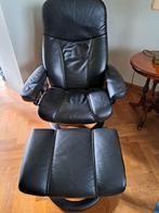 Stressless View Maat Medium fauteuil met voetenbank, Ophalen, Gebruikt, Hout, 50 tot 75 cm