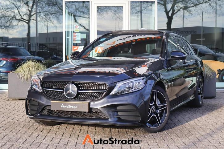 Mercedes C-Klasse Estate C300e AMG-Line 320pk | Pano | Sfeer, Auto's, Mercedes-Benz, Bedrijf, Te koop, C-Klasse, ABS, Achteruitrijcamera