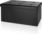 Zitbank met Opbergruimte 80x40x40cm Opvouwbaar 100L Zwart, NVT, Overige materialen, Nieuw, Ophalen of Verzenden