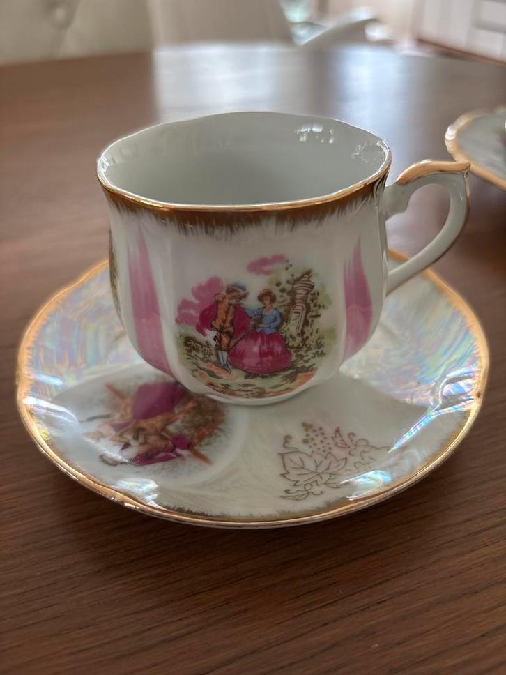 Vintage Versailles Lusterware Kop en Schotel, Antiek en Kunst, Antiek | Keramiek en Aardewerk, Ophalen of Verzenden