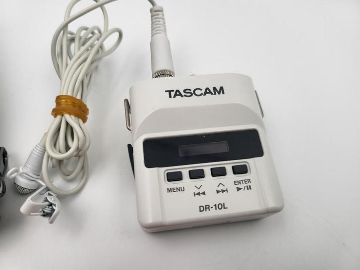 Tascam DR-10L Schwarz Audiorecorder met Lavalier Microfoon, Muziek en Instrumenten, Microfoons, Zo goed als nieuw, Overige typen