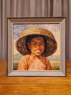 Olieverf op board Reinhold R. Zeller, 30X30 cm zonder lijst, Zeller, Ophalen of Verzenden, Zo goed als nieuw, Schilderij