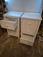2 witte ladenkastjes, Huis en Inrichting, Kasten | Ladekasten, Ophalen, Minder dan 50 cm, Gebruikt, 3 of 4 laden