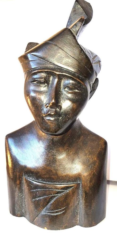 Houten beeld Balinese bruidegom, Antiek en Kunst, Kunst | Niet-Westerse kunst, Ophalen of Verzenden