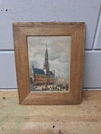 Steendruk met het Oude Stadhuis in Brussel, Antiek en Kunst, Ophalen of Verzenden