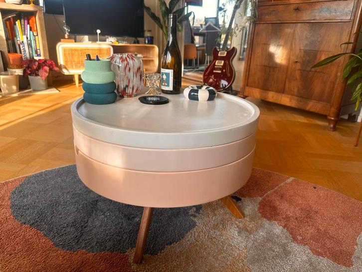 Made Salontafel met Opbergruimte, Huis en Inrichting, Tafels | Salontafels, Gebruikt, Minder dan 50 cm, 50 tot 100 cm, 100 tot 150 cm