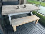 Steigerhouten tafel, Ophalen of Verzenden, Gebruikt, Rechthoekig, Hout