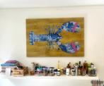 Lobster Golden Blue - Plexiglas schilderij, Huis en Inrichting, Woonaccessoires | Schilderijen, Tekeningen en Foto's, Overige typen
