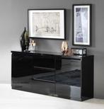 Dressoir kast hoogglans zwart-wit-marmer-AANBIEDING--, Ophalen of Verzenden, Nieuw, 25 tot 50 cm, 200 cm of meer