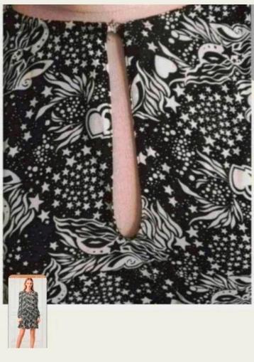 Nieuw Boho zwartwit 100% viscose Italiaans Pinko jurkje 38 beschikbaar voor biedingen