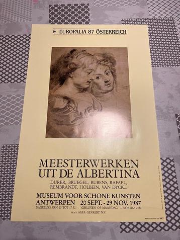 Vintage Poster Europalia 87 Osterreich: Meesterwerken uit de beschikbaar voor biedingen