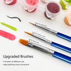 Gevraagd: overgebleven verf en kwastjes schilderen op nummer, Hobby en Vrije tijd, Ophalen of Verzenden, Zo goed als nieuw, Schilderen op nummer