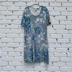 Peter Hahn Jurk Mt 46 Blauw Grijs Bloemen Print Green Cotton, Peter Hahn, Ph, Onder de knie, Verzenden