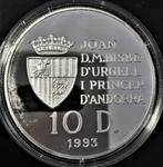 Andorra 10 Diners 1993 Natuurbescherming zilver proof, Postzegels en Munten, Munten | Europa | Niet-Euromunten, Zilver, Ophalen of Verzenden