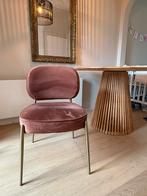 5 Westwing Velours stoelen terra kleur messing poten, Huis en Inrichting, Stoelen, Ophalen, Overige kleuren, Zo goed als nieuw
