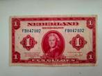 Bankbiljet 1 gulden 1943 Wilhelmina, Postzegels en Munten, Bankbiljetten | Nederland, Verzenden