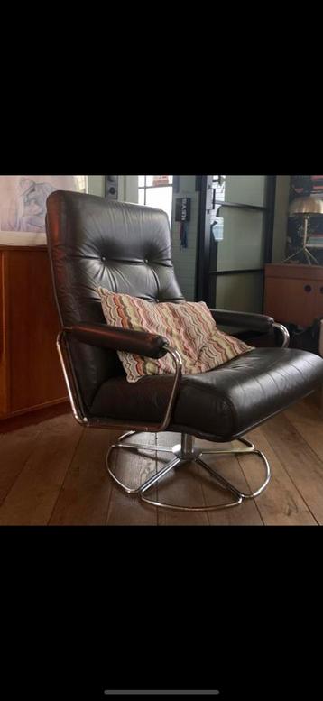 Jan de Bouvrie fauteuil leer Gelderland 1970 beschikbaar voor biedingen