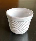 Retro bloempotje ‘Erica’ met schuine lijnen, Ophalen of Verzenden, Huis en Inrichting