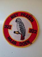 322 squadron patch, Verzamelen, Ophalen of Verzenden, Luchtmacht, Nederland, Embleem of Badge