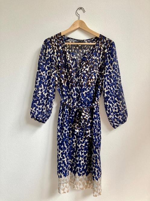 Grafische print jurk Caroline Biss - 38, Kleding | Dames, Jurken, Gedragen, Maat 38/40 (M), Blauw, Knielengte, Ophalen of Verzenden