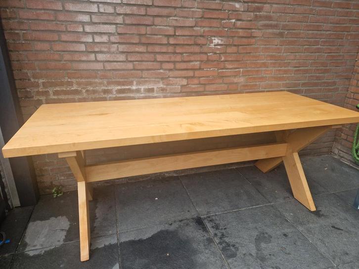 Massief Eiken Eettafel, Huis en Inrichting, Tafels | Eettafels, Gebruikt, 100 tot 150 cm, 150 tot 200 cm, Vijf personen of meer