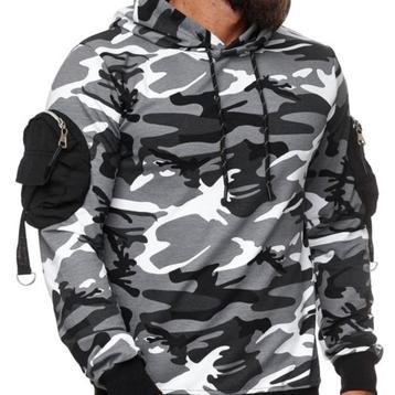 SALES! 1101-2 Grijze camouflage hoodie maat XL beschikbaar voor biedingen