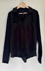 10DAYS zwarte blouse van katoen/zijde maat 1 (38), Kleding | Dames, Blouses en Tunieken, Maat 38/40 (M), Ophalen of Verzenden