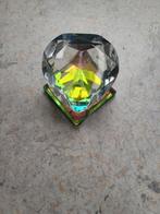 Kristal hart met 3D eiffeltoren Paris, Ophalen of Verzenden, Zo goed als nieuw, Kristal, Beeldje(s)