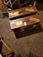 2 Oude Houten Koffers - Vintage Decoratie, Ophalen of Verzenden