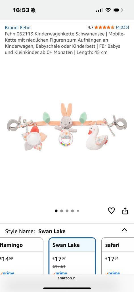 Wagenspanner zwaan konijn van fehn, Sieraden, Tassen en Uiterlijk, Kindersieraden, Zo goed als nieuw, Armband, Overige kleuren