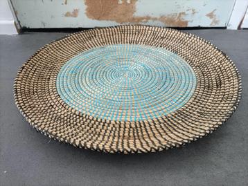 Rieten Schaal | Wanddecoratie | Ø43cm | Bohemian stijl  beschikbaar voor biedingen