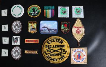 Badges o.a. uit Canada en Amerika.   beschikbaar voor biedingen