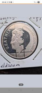 10 Gulden 1994 misslag, gedeeltelijk incusum. Zeldzaam., Koningin Juliana, Zilver, Ophalen of Verzenden, Losse munt