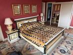 Compleet 2 persoon bed Versace stijl 210 x 180 cm, Huis en Inrichting, 90 cm, Eenpersoons, 210 cm, Ophalen of Verzenden