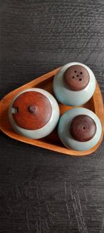 Jie Gantofta turquoise peper zout olie setje, Ophalen of Verzenden, Zo goed als nieuw