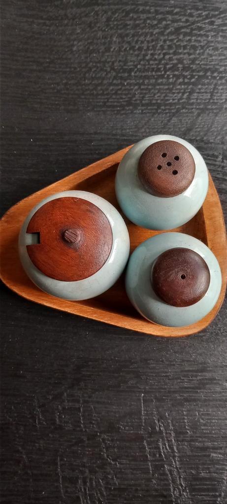 Jie Gantofta turquoise peper zout olie setje, Huis en Inrichting, Keuken | Keukenbenodigdheden, Zo goed als nieuw, Ophalen of Verzenden