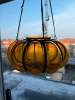Antieke Venetiaans glas pompoen hanger amberkleurig, Ophalen of Verzenden